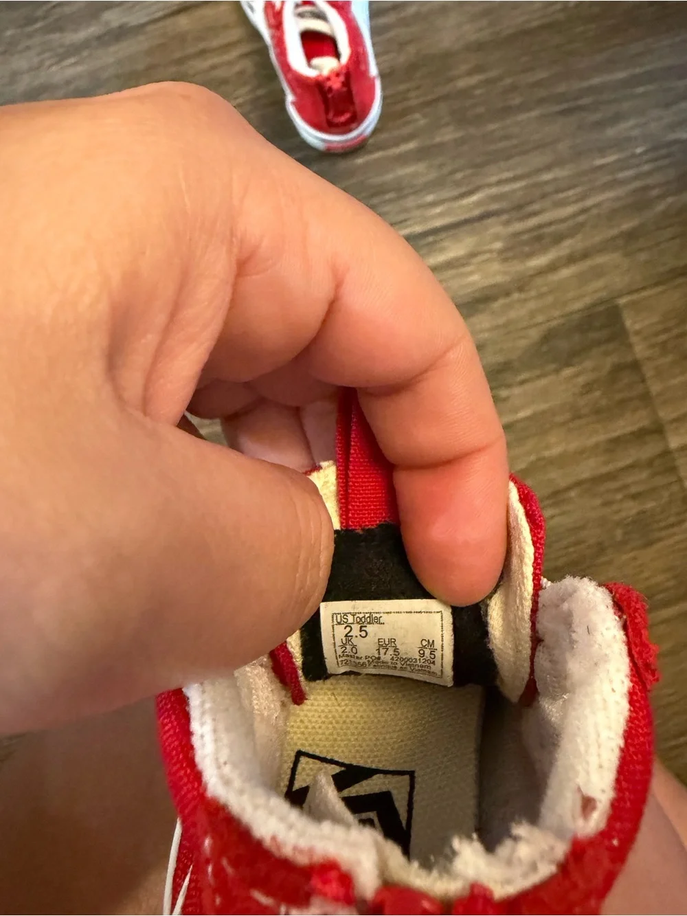 Baby Vans Off The Wall Old School Red SK8-Hi Zip Shoes Size 2.5